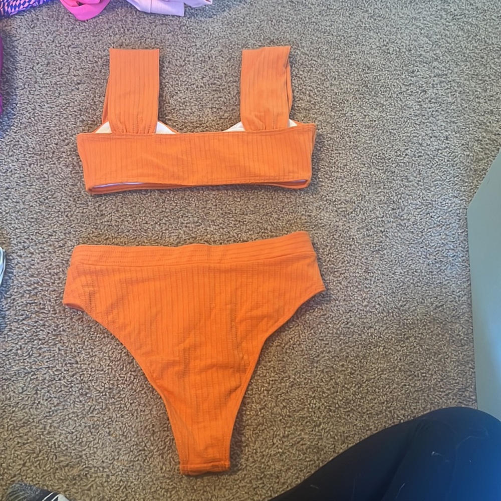 High Waisted Orange Bikini - Picture 2 of 2